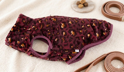 MONT CHALET Hunde-Pullover Animal-Druck Klettverschluss Mikrofaser S