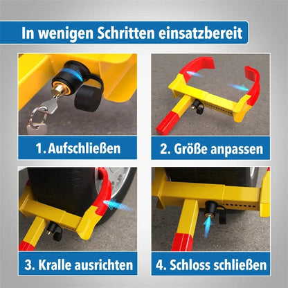 STONEREEF Parkkralle Radkralle Diebstahlschutz Auto PKW Anhänger Wohnwagen A8