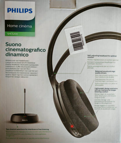 Philips SHC5200 Wireless TV Kopfhörer Funkkopfhörer kabellos Home Cinema A08