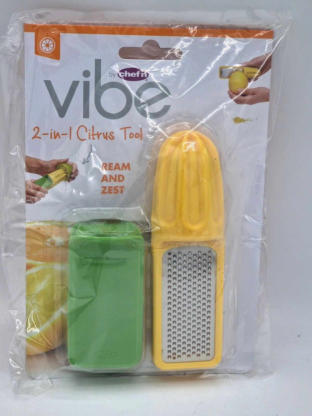 CHEF'N Vibe Zitruspresse Zitronenpresse 2in1 Saftpresse Küchenhelfer