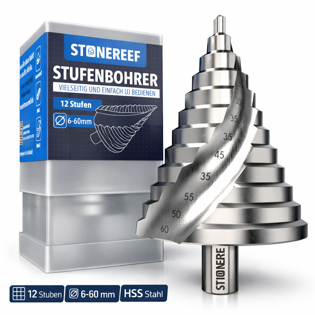 Stufenbohrer 6–60mm Metallbohrer Kegelbohrer Entgraten