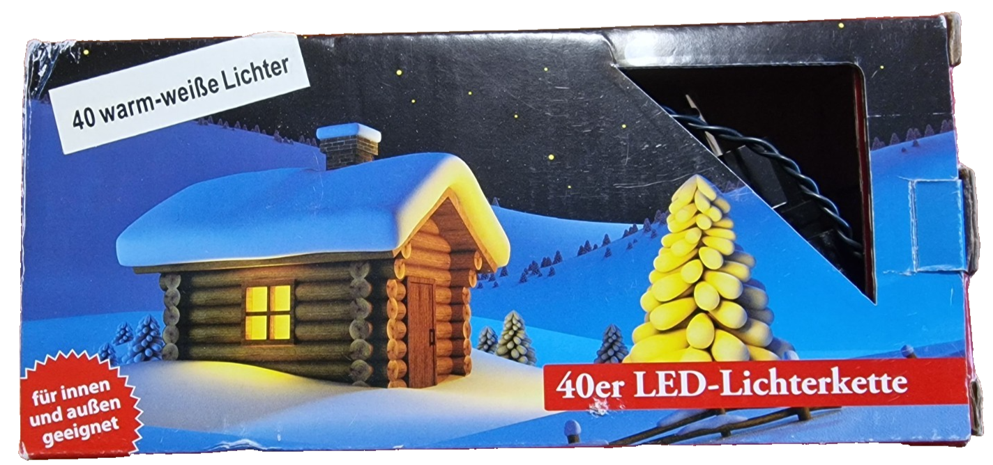 40er LED-Lichterkette, Warmweiß innen und außen