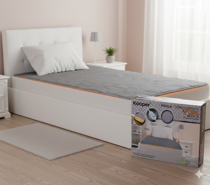 Kooper Heizdecke 160x80 cm 2 Stufen mit Fernbedienung Wärmedecke