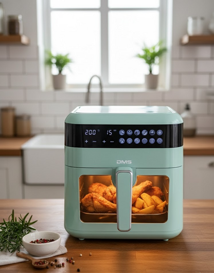 DMS Heißluft-Fritteuse HFG-7G – Fettarm, Digital & Stylisch für Küche ✅