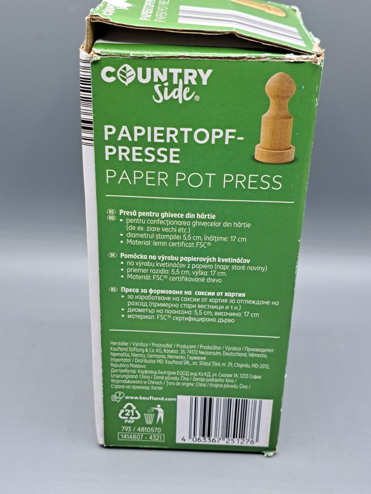 Countryside Papiertopf Presse Set Töpfchenmacher Garten Anzucht Zubehör