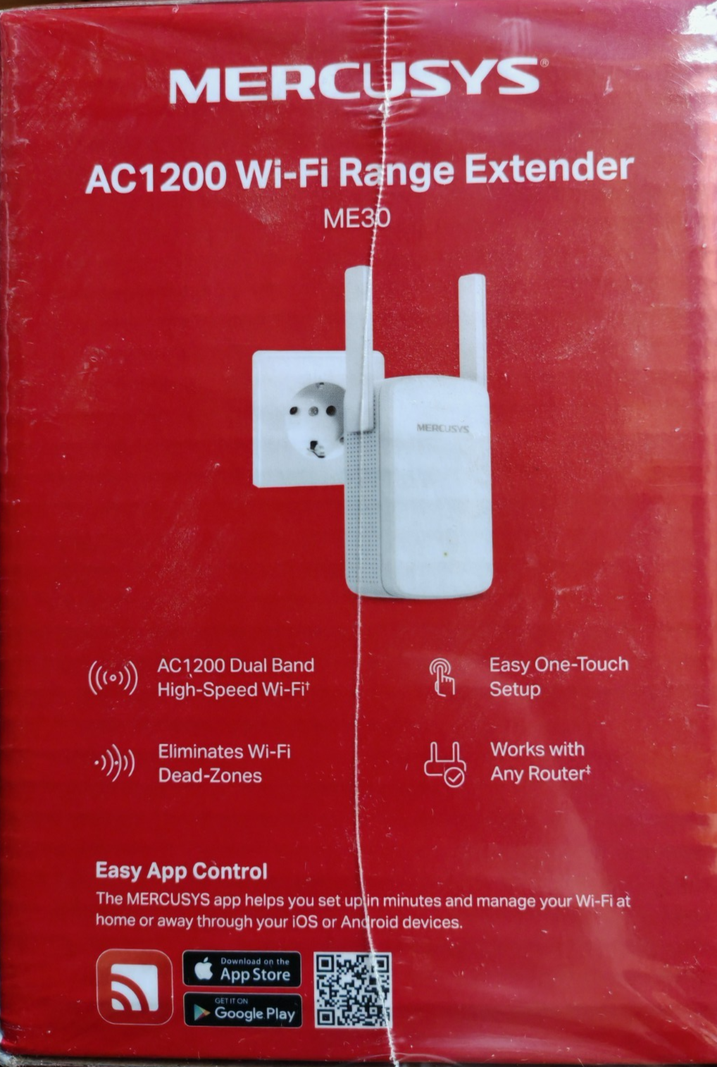 Mercusys ME30 AC1200 Wi-Fi Range Extender WLAN Repeater 1200 Mbit/s White v1.0