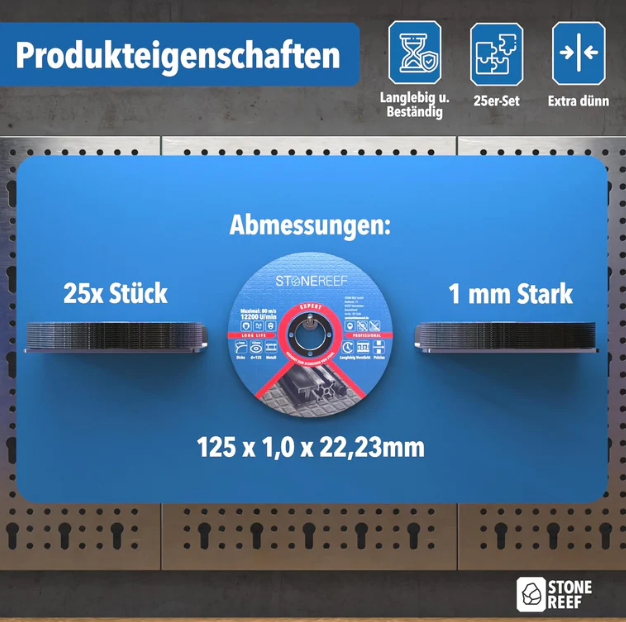 Trennscheiben 23er Set 125mm 1mm Winkelschleifer Flex Metall Edelstahl A9