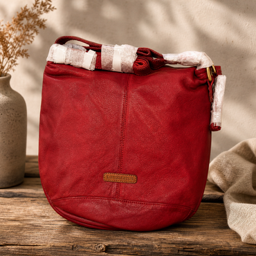 Desiderius Basic Maide Handtasche Rot Leder Damen Tasche modern