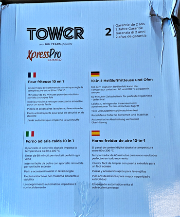 Tower Xpress Pro Combo 10-in-1 Air Fryer Heißluftfritteuse Multifunktion