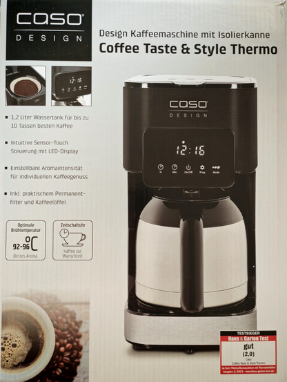 Caso 1847 Coffee Taste & Style Thermo Kaffeemaschine 1,2L Timer LED B03