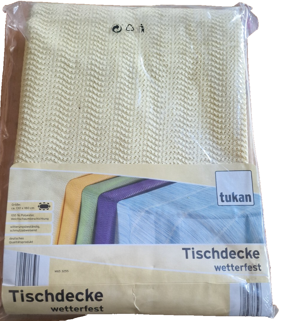 Tukan Tischdecke Wetterfest, 130x180cm Beige