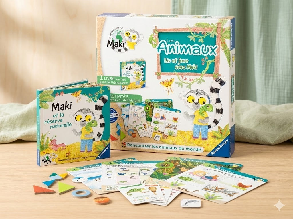 Lis et joue avec Maki – Les Animaux Kinderbuch Französisch