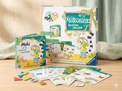 Lis et joue avec Maki – Les Animaux Kinderbuch Französisch