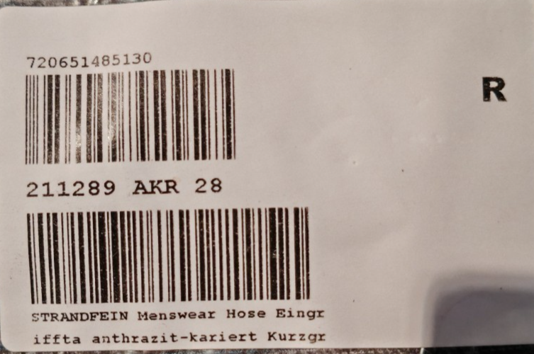 STRANDFEIN Menswear Herren Hose Gr. 28 Kurzgröße Anthrazit Kariert Business D2