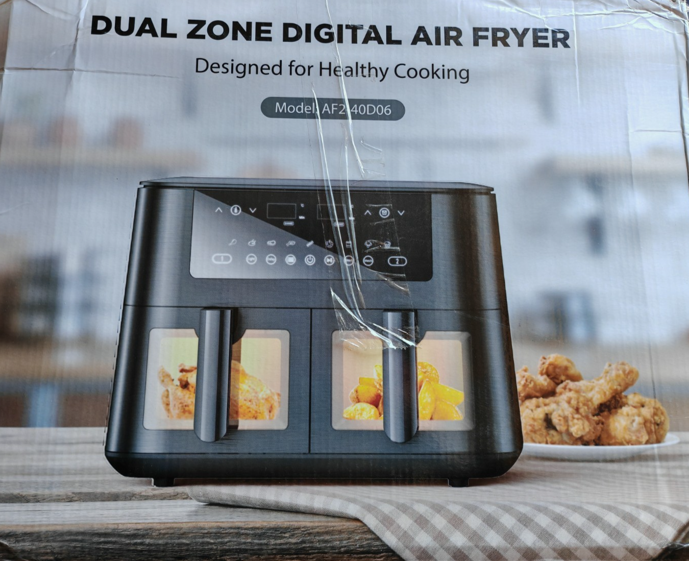 Dual Zone Digital Air Fryer AF2-40D06 – Heißluftfritteuse mit 2 Kammern HO-022