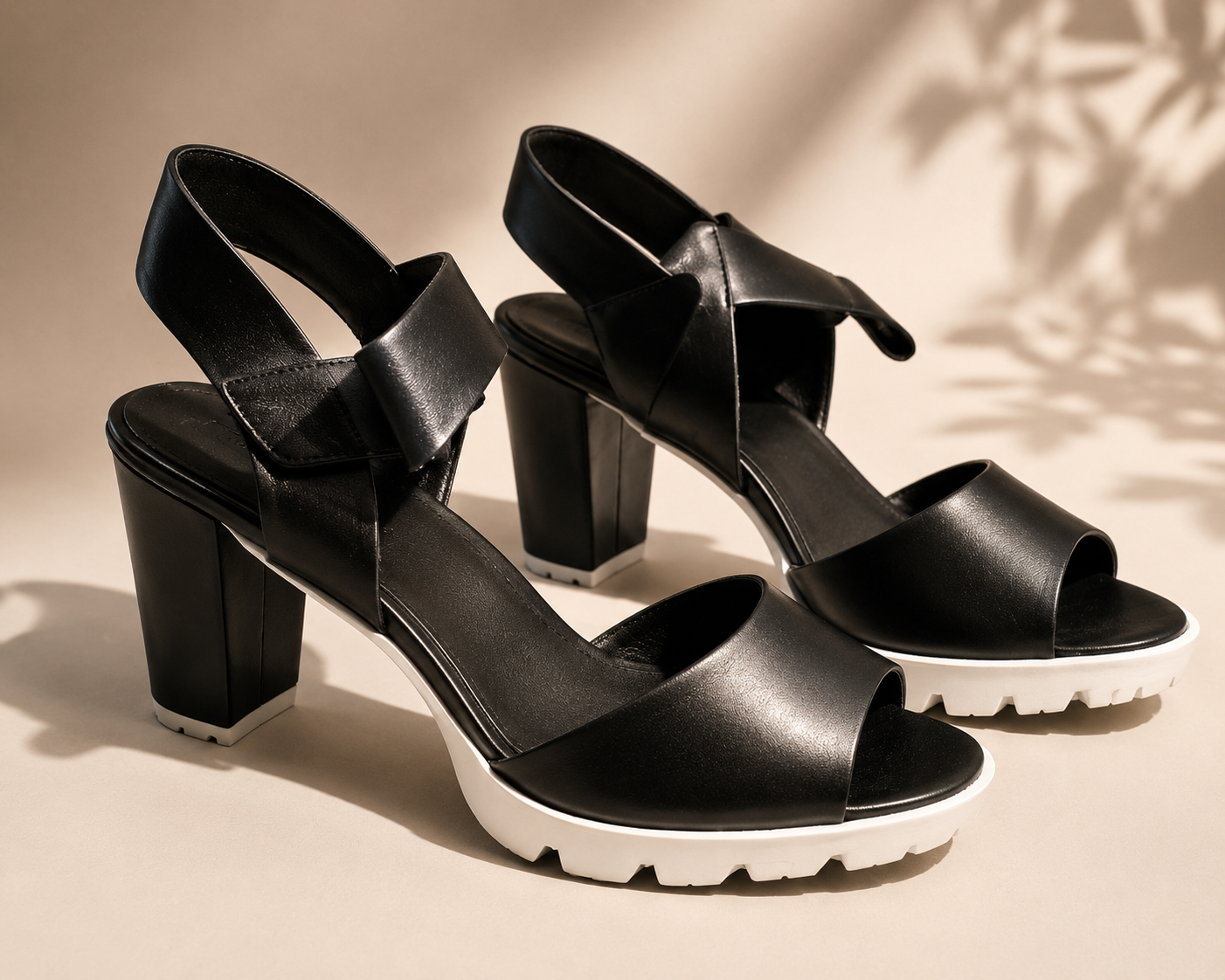 Bugatti Damen Sandaletten Schwarz Gr. 42 Leder Blockabsatz Plateau High Heels G1