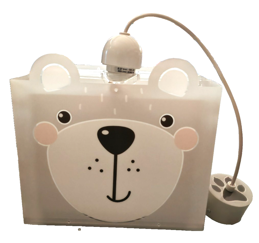 DALBER Little Teddy Kinder Hängelampe Bär Deckenlampe E27 24x24cm Kinder HA33