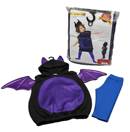 Fantazia Bat Brat Fledermaus Kostüm Baby One Size Halloween Kapuze Flügel
