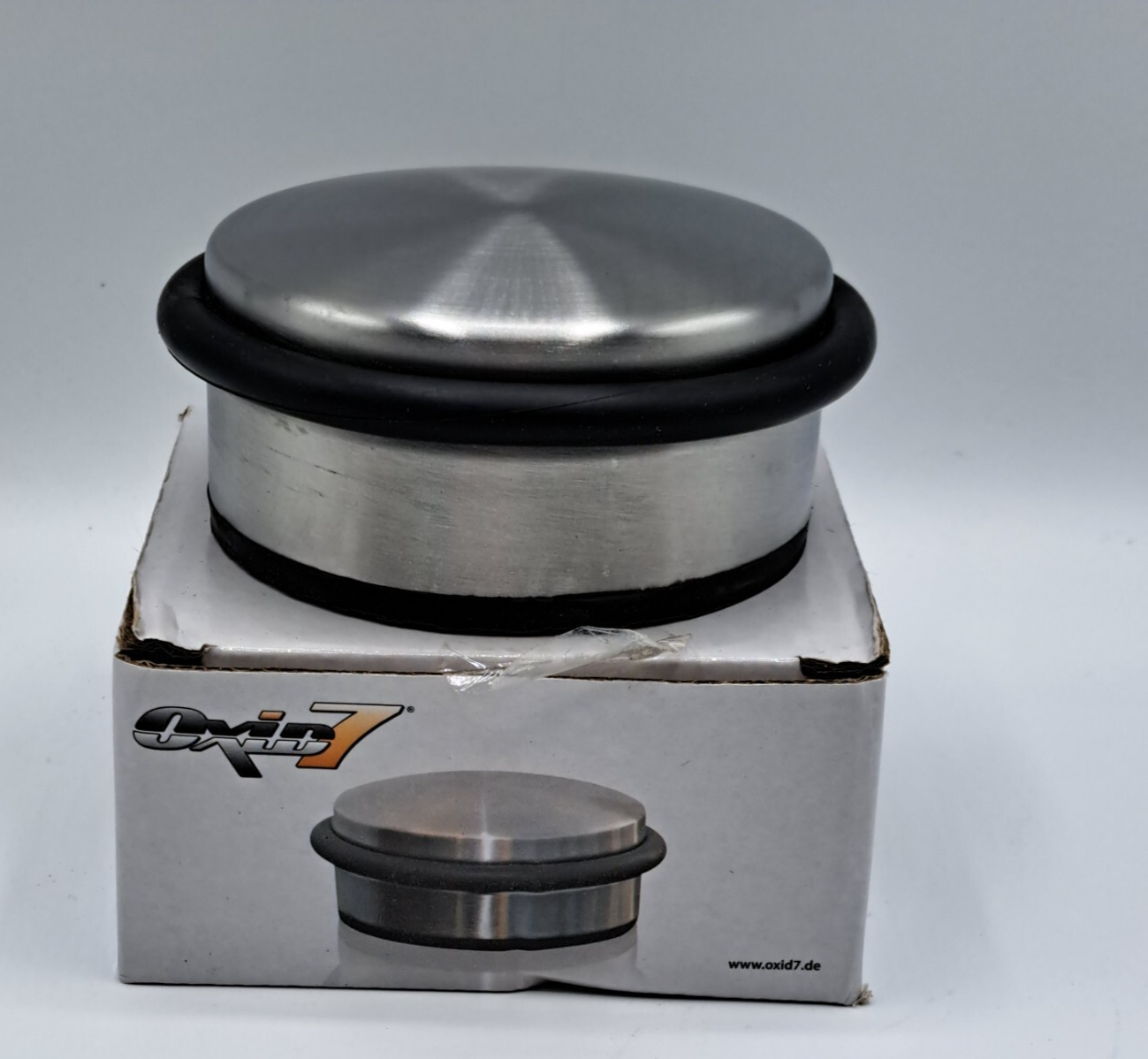 Edelstahl Türstopper Chrom flach 1 Stück schwer Stylisch Türhalter