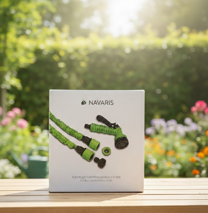 Navaris Flexibler Gartenschlauch 10-30m Bewässerung Wasserschlauch
