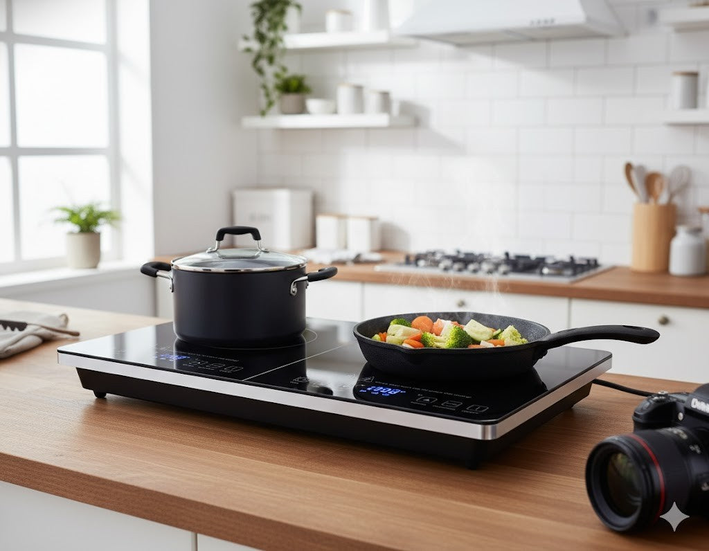 Doppel-Induktionskochplatte 3500W – Profi Kochfeld, Schnell & Energiesparend