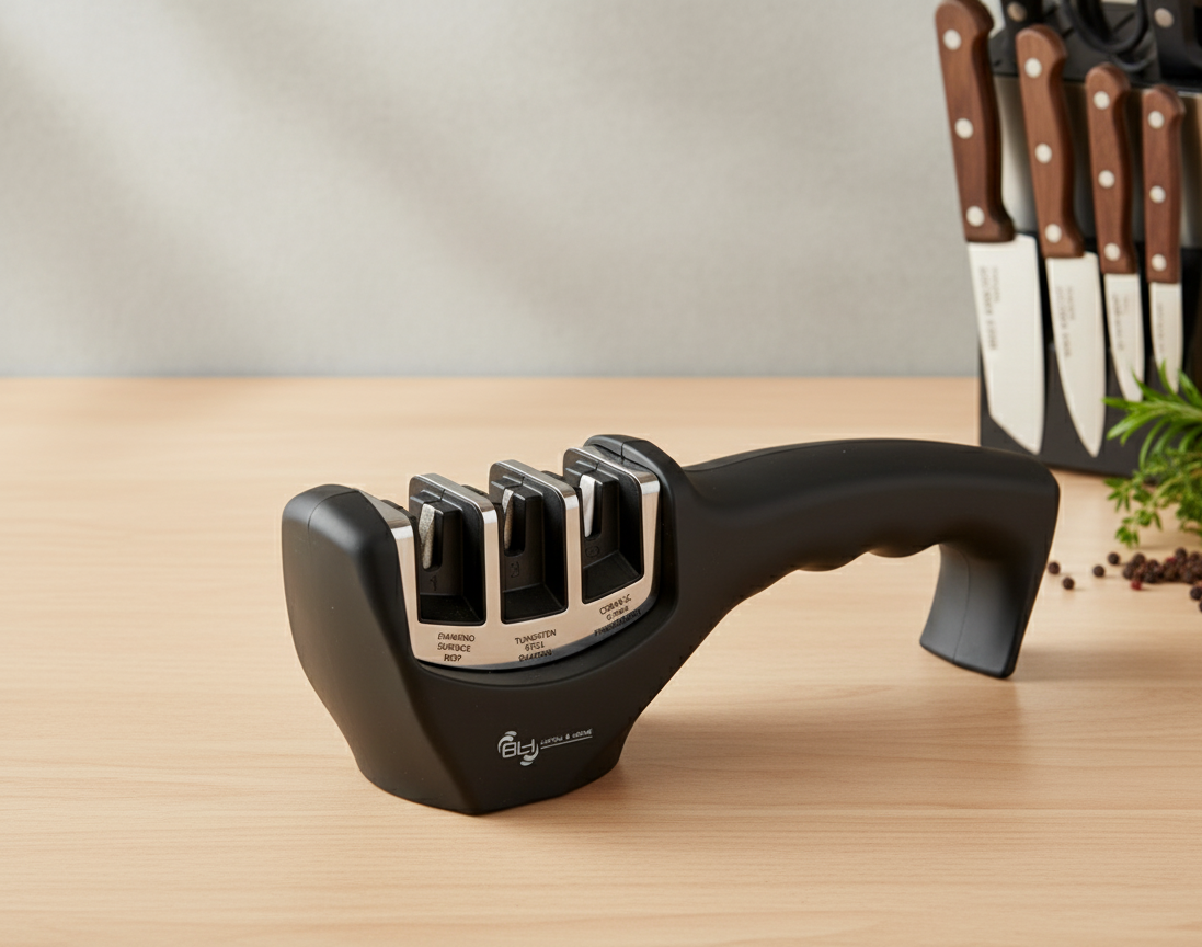 Living & Home Professional 3 in 1 Messerschärfer Messerschleifer Schere B5