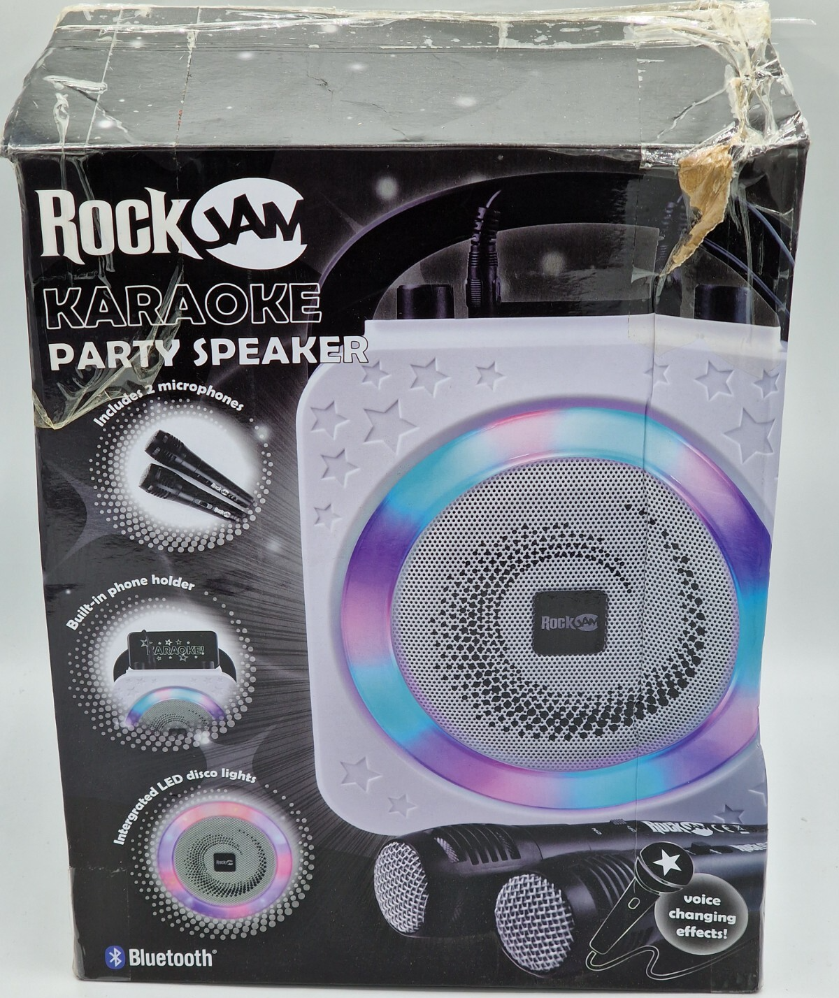 RockJam Bluetooth Karaoke Maschine 10W mit 2 Mikrofonen Akku