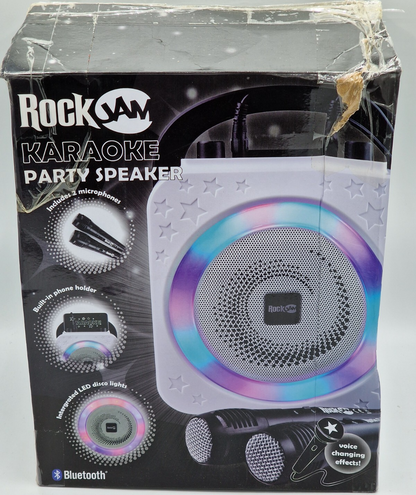 RockJam Bluetooth Karaoke Maschine 10W mit 2 Mikrofonen Akku