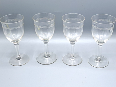 Antiquität, Gläser, Weinrgläser, 4 Teilig