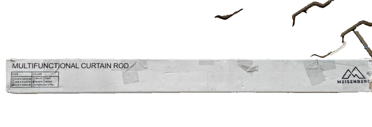 MEISENBERG Teleskopstange 310-360cm Ø32mm Schwarz Klemmstange ohne Bohren HA25