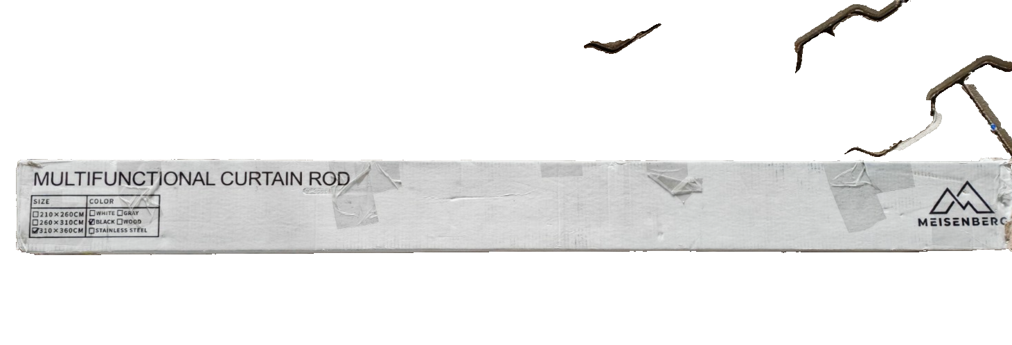 MEISENBERG Teleskopstange 310-360cm Ø32mm Schwarz Klemmstange ohne Bohren HA25