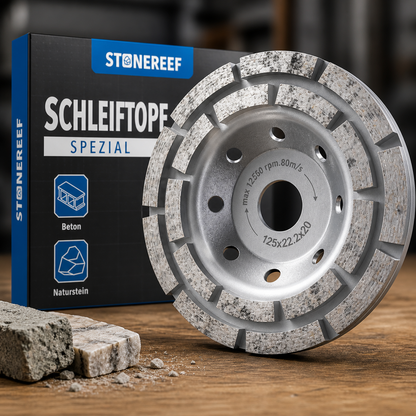 Diamant Schleiftopf 125mm Beton Schleifscheibe Frässcheibe Stein
