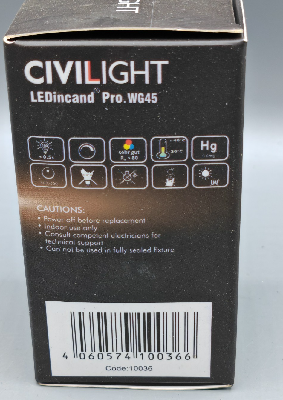 CIVILIGHT LED E27 WG45 4,5W 400lm 2700K Dim to Warm Dimmbar Filament HA35