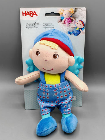 Schutzengelpuppe Frido 20 cm Stoffpuppe mit Flügel Engelsfigur Kinder Deko