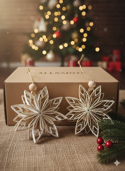 Dekohänger Stern Papier 6er Set Weihnachtsdeko Fenster Deko Basteln ✅