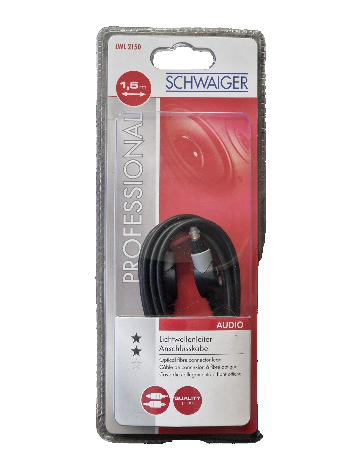 Schwaiger LWL2150 Lichtwellenleiter Anschlusskabel Glasfaser Audio Kabel