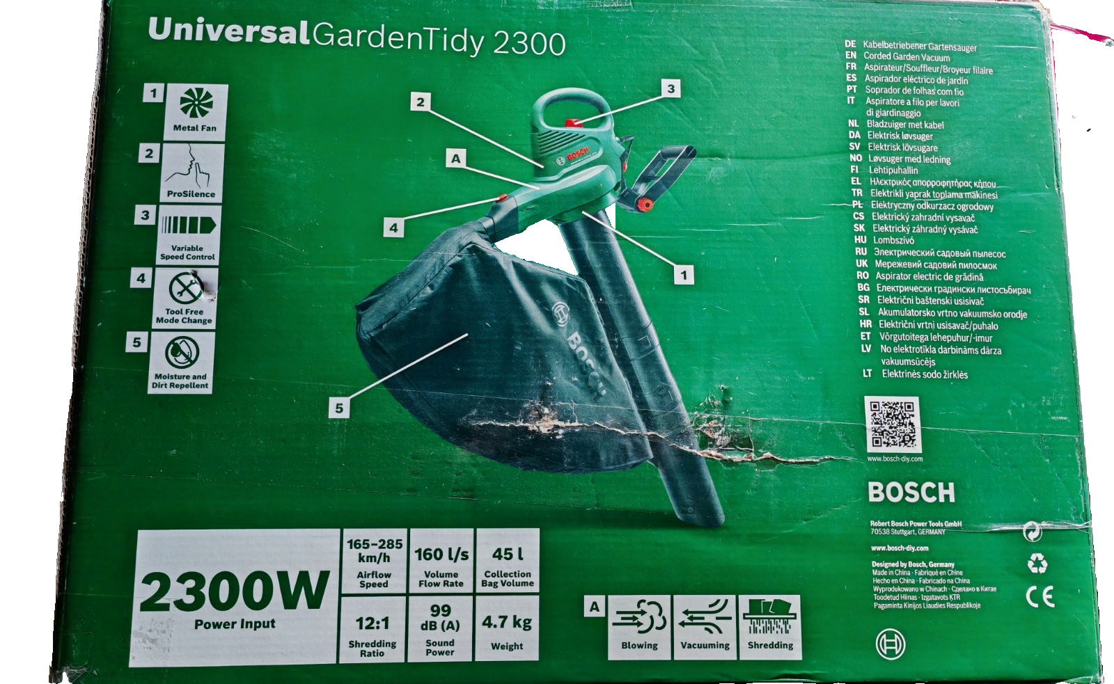 Bosch Universal GardenTidy 2300 Gartensauger/Laubbläser (6008B1002)