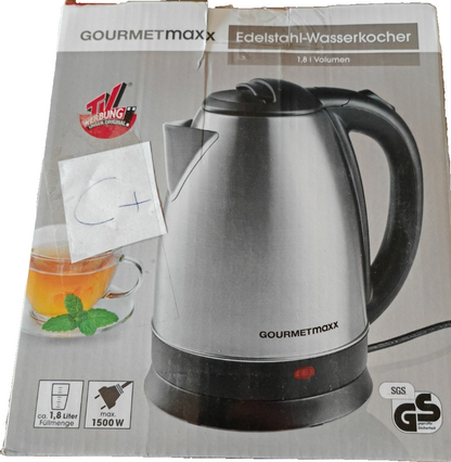 GOURMETmaxx Edelstahl Wasserkocher 1,8L 1500W
