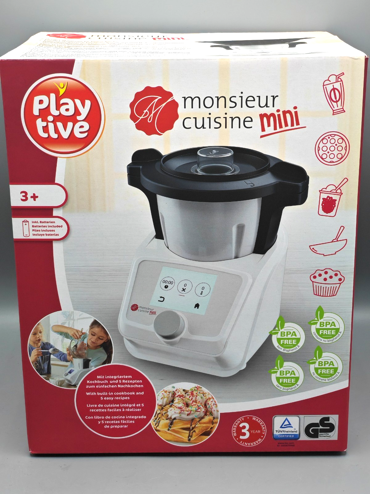 PLAYTIVE Kinder Mini Monsieur Cuisine, mit integriertem Kochbuch