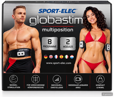SPORT-ELEC GlobalStim EMS Elektrostimulator Muskelstimulator 8 Programme E2
