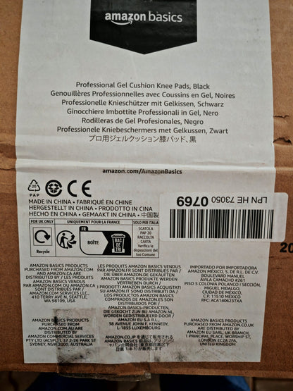 Amazon Basics Knieschoner Gelpolster Schaumpolster Verstellbar Arbeit Garten A1