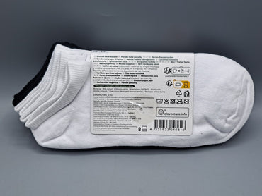 Livergy Herren Sneakersocken 43-46 5er Pack Schwarz Weiß ✅