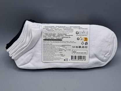 Livergy Herren Sneakersocken 43-46 5er Pack Schwarz Weiß ✅