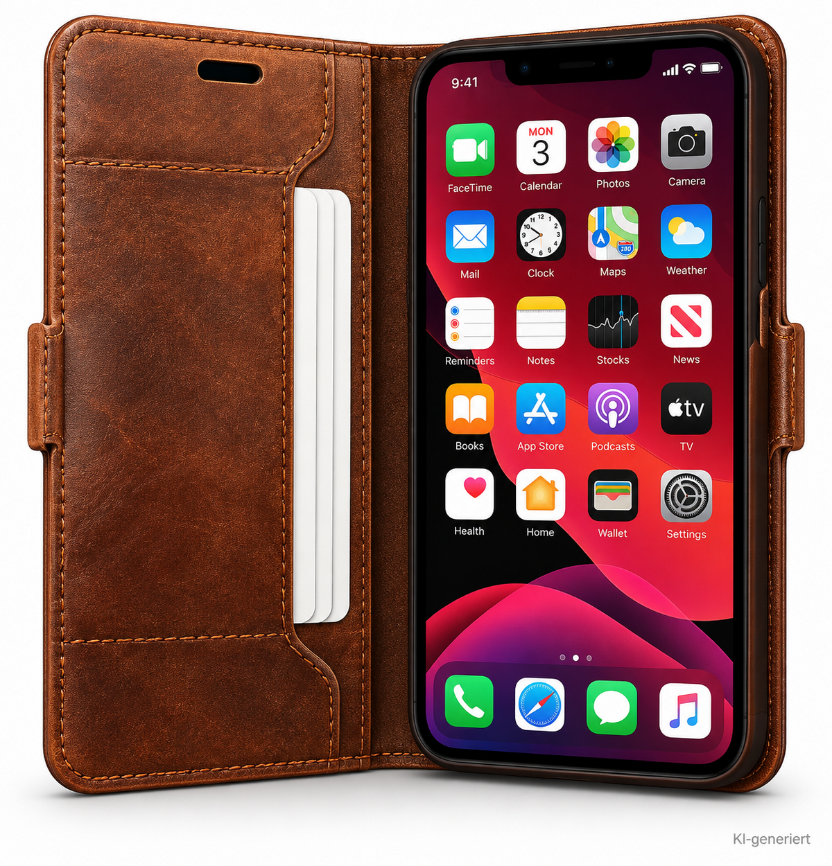 dbramante1928 Copenhagen Slim iPhone 11 Pro Leder Wallet Case Tan RFID A9
