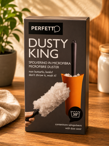 Piumino Perfetto Dusty King Staubwedel mit Behälter Staubwischer Reinigung B5