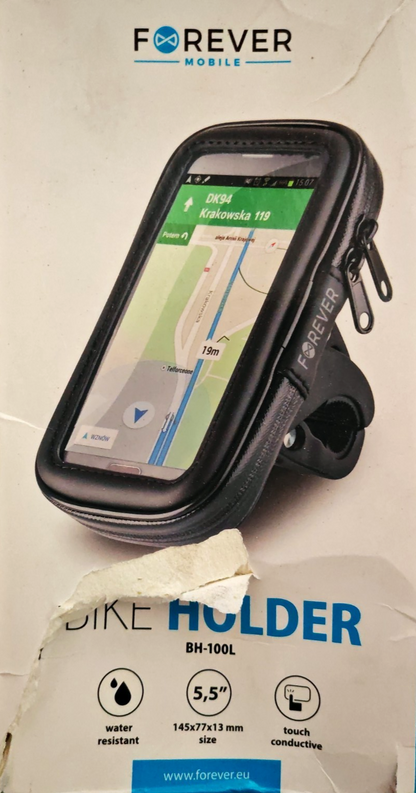 Forever BH-100L Fahrrad Handyhalter 5,5" Wasserdicht 360° Smartphone Halter A8