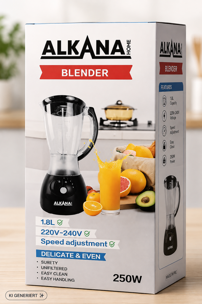 Alkana Home Blender Standmixer 1,8L 250W Smoothie Mixer Küchenmixer Küche