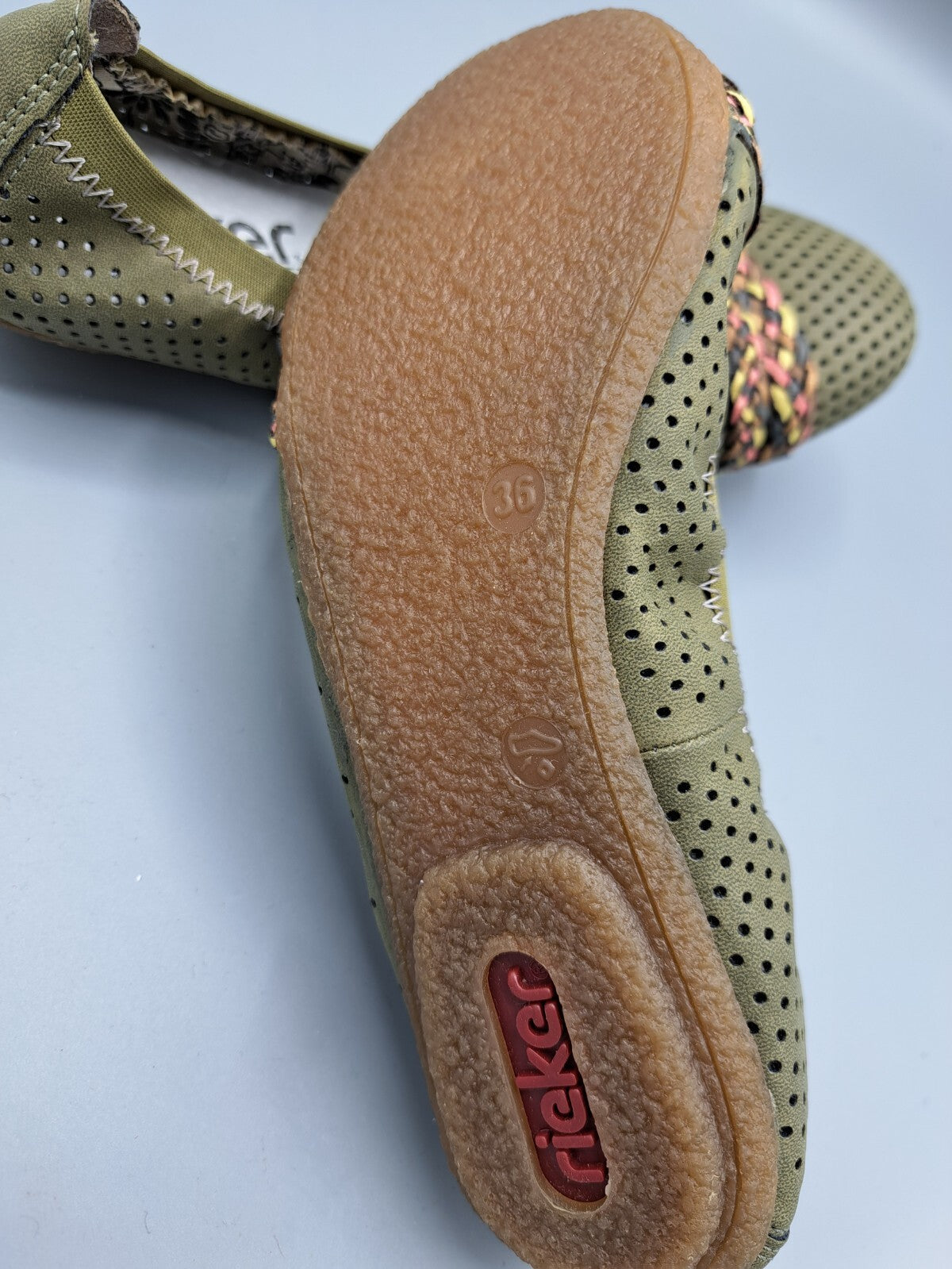 Rieker Antistress Ballerinas, Damen, Größe 36 Olivgrün