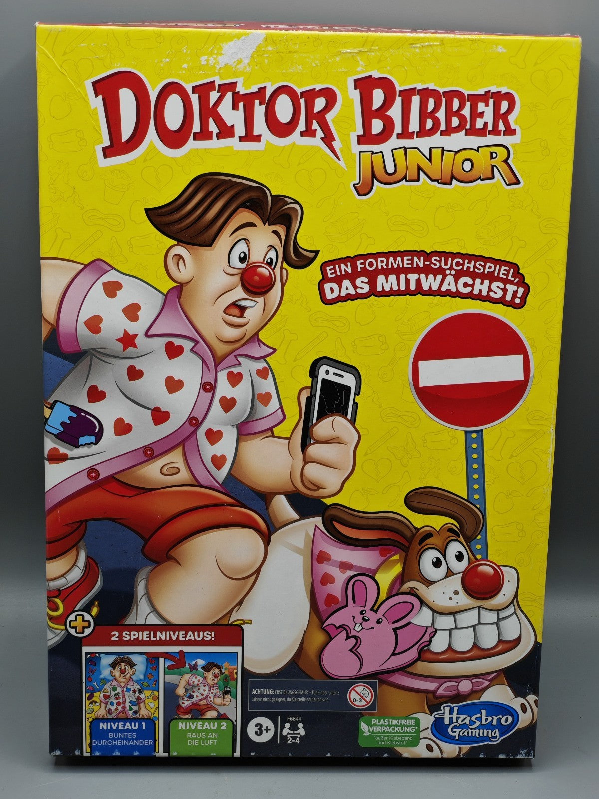 Hasbro Doktor Bibber Junior Kinderspiel Brettspiel 2-4 Spieler ab 3 Jahre D6