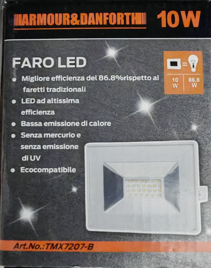 Armour & Danforth LED Flutlichtstrahler 10W 800lm IP65 Kaltweiß 6500K  HA34